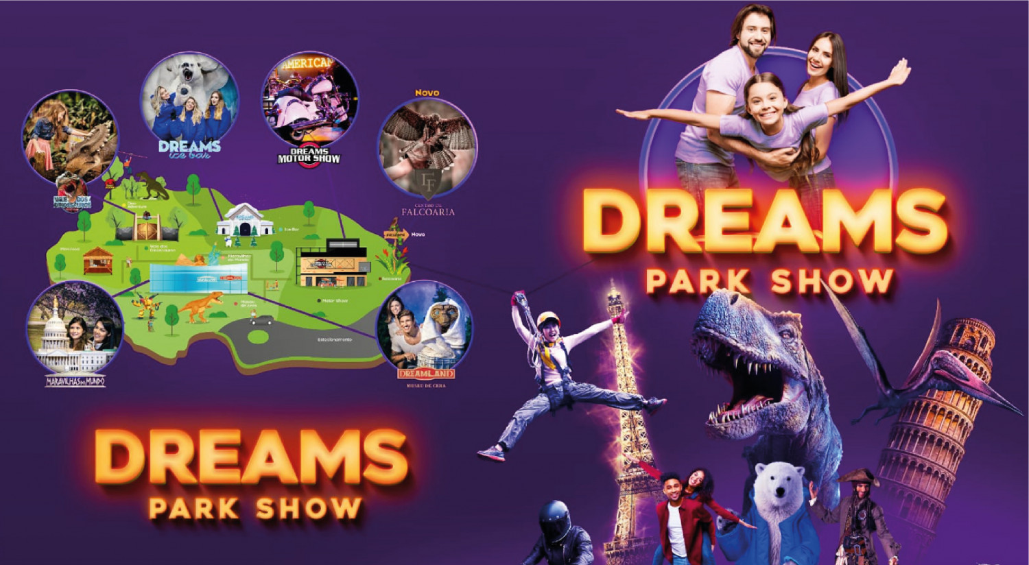 Convênio oferece 30 de desconto nos ingressos do Dreams Park Show em